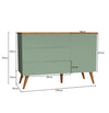 Cômoda de Bebê Viena com Porta Verde Jardim com Pé e Tampo Mel