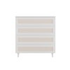 Cômoda Haus Nature com Palha e 4 Gavetas (90cm) - Branco
