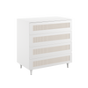 Cômoda Haus Nature com Palha e 4 Gavetas (90cm) - Branco