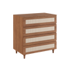 Cômoda Haus Nature com Palha e 4 Gavetas (90cm) - Freijó