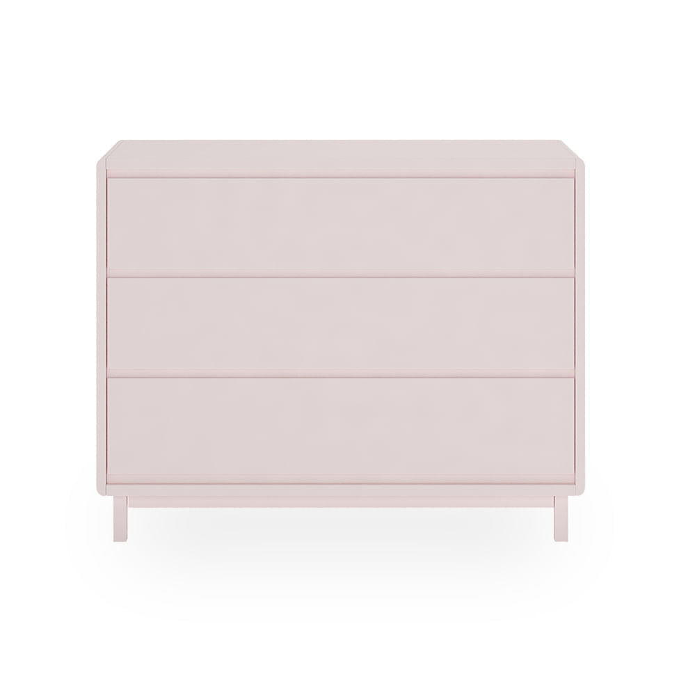 Cômoda de Bebê Nord 3 Gavetas - Rosa
