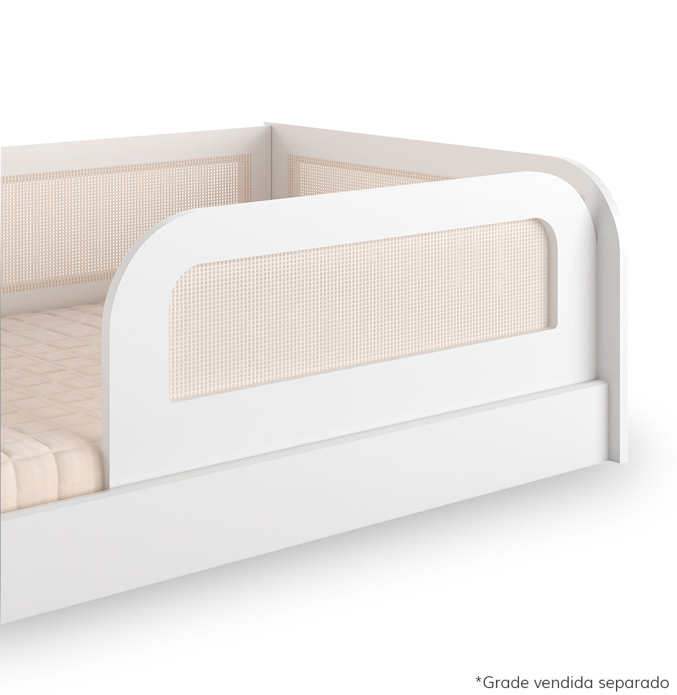Grade frontal para cama Haus Arco com Palha - Branco