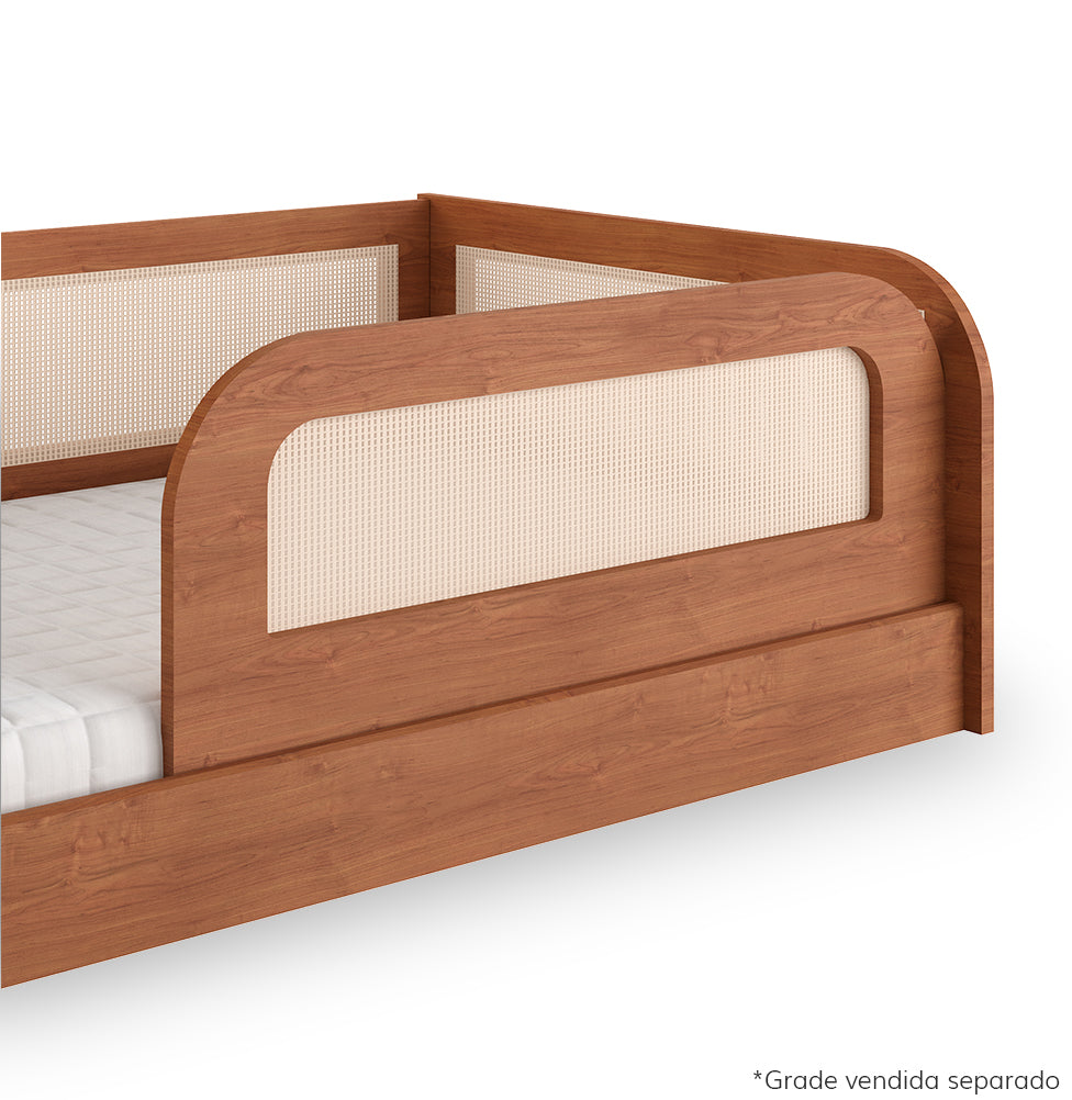 Grade frontal para cama Haus Arco com Palha - Freijó