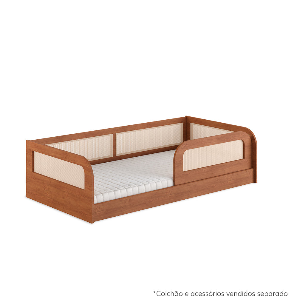 Grade frontal para cama Haus Arco com Palha - Freijó