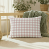 ALMOFADA XADREZ VINTAGE - 30X40 Rosa Chá