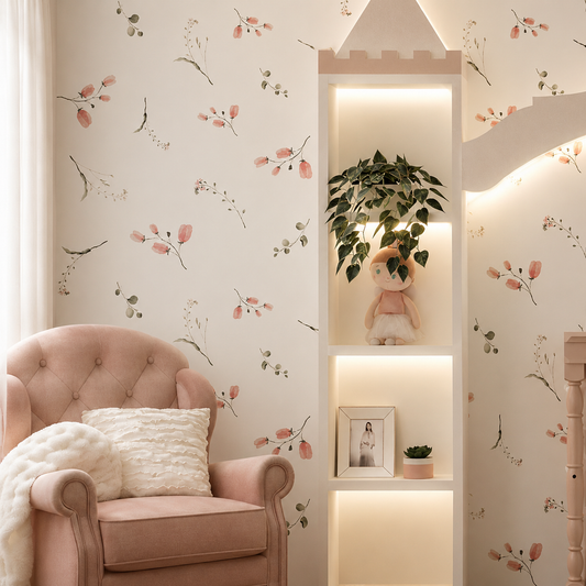 Papel de Parede Infantil Floral Mali Virgínia