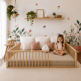 Cama Montessoriana Casal Fazenda - Carvalho