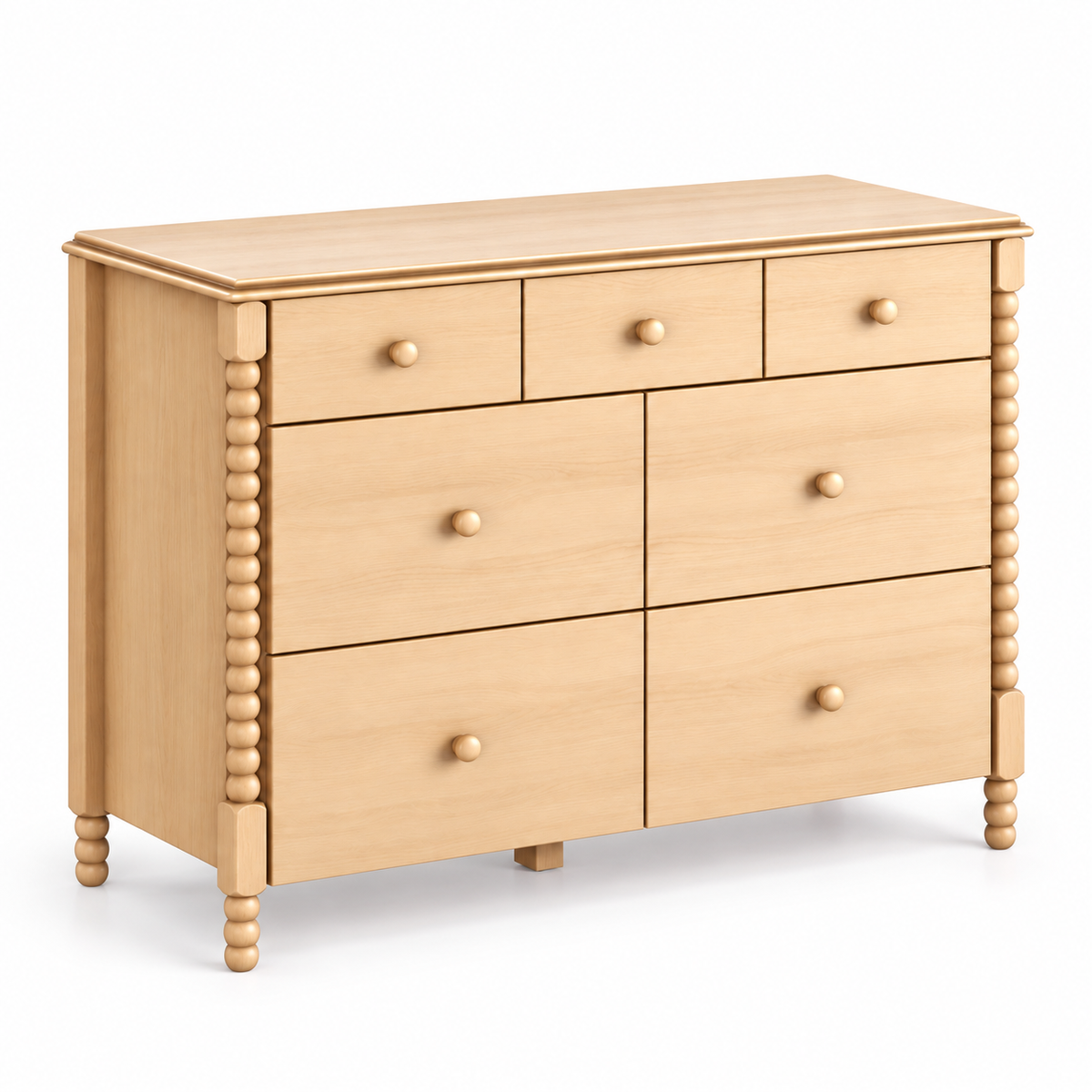 COMODA RITMO 7 GAVETAS 130CM - CARVALHO