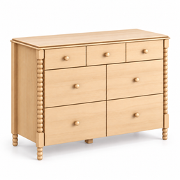 COMODA RITMO 7 GAVETAS 130CM - CARVALHO