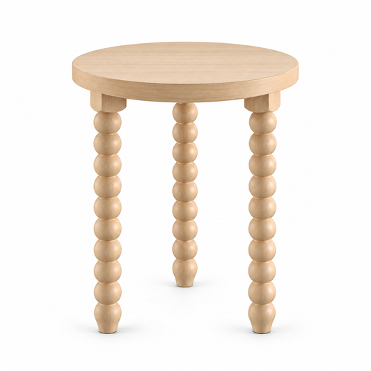 MESA LATERAL RITMO COM 3 PÉS - CARVALHO