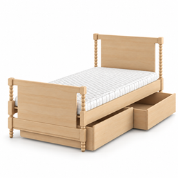 CAMA SOLTEIRO RITMO CABECEIRA ALTA - CARVALHO