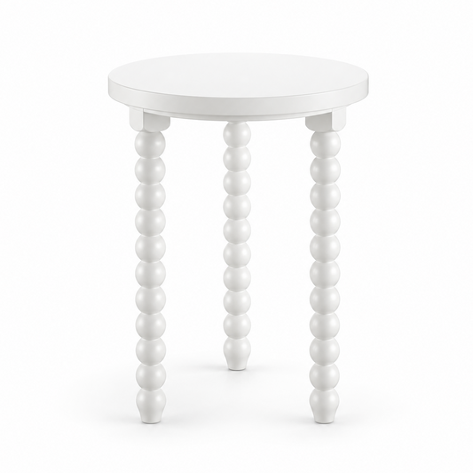 MESA LATERAL RITMO COM 3 PÉS - BRANCO