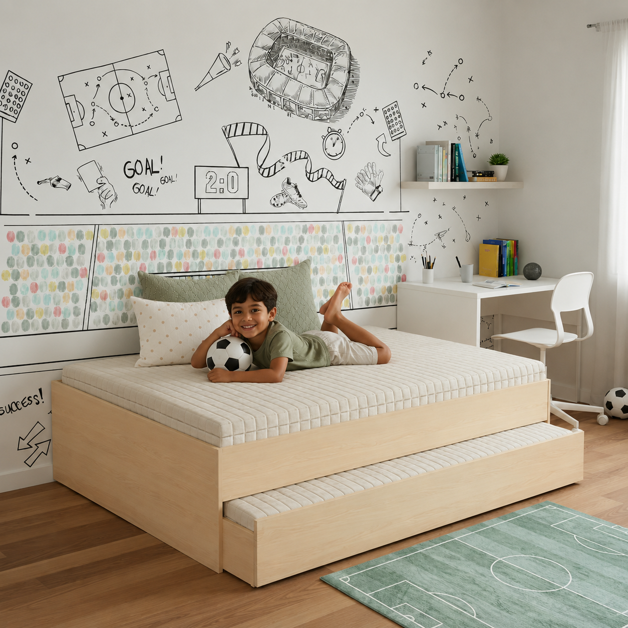 Cama Casal Turca Slim - Carvalho