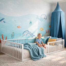 Cama Montessoriana Casal Fazenda - Branco