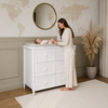 Cômoda de Bebê Monet 6 Gavetas 100cm - Branco