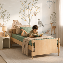 Cama Solteiro Monet - Carvalho