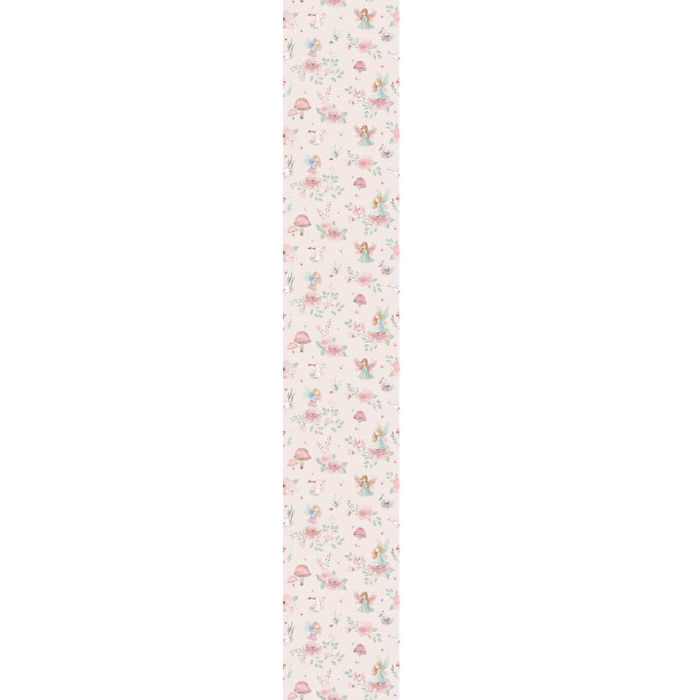 Papel de Parede Fadas e Cogumelos Rosa