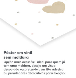 QUADRO INFANTIL CORAÇÃO CANDY - VERTICAL