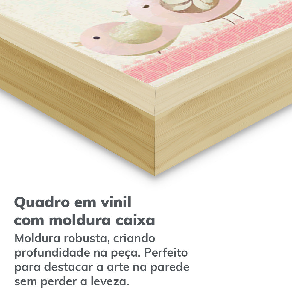 Quadro Infantil Tropical Abacaxi Amarelo