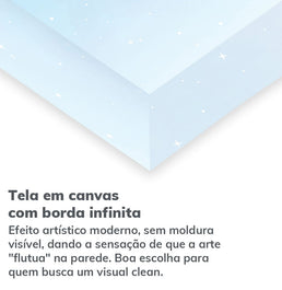 Quadro Infantil Letras Awesome Azul