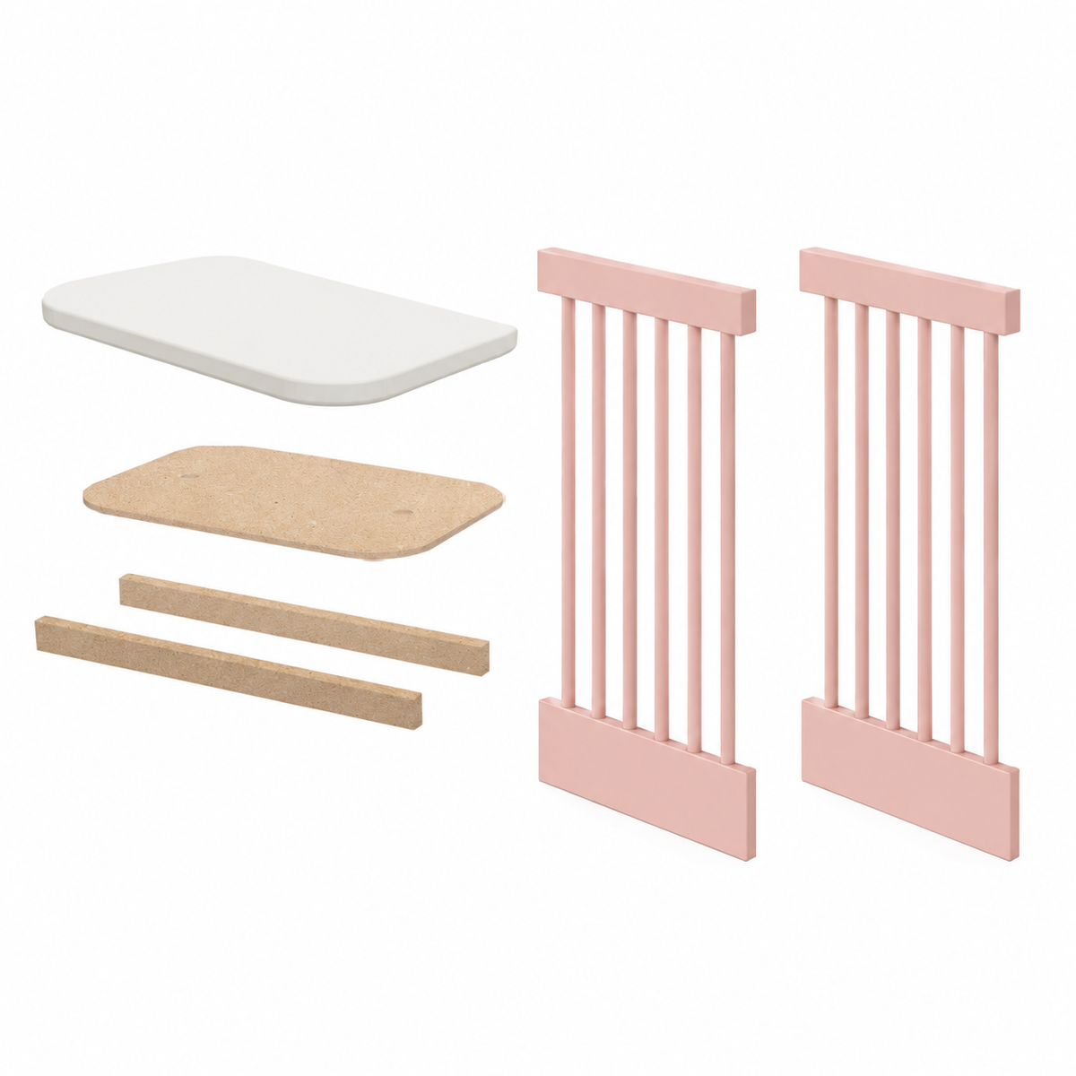 Kit de Transformação para Mini Berço Ritmo - Rosê