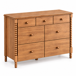 COMODA RITMO 7 GAVETAS 130CM - FREIJÓ