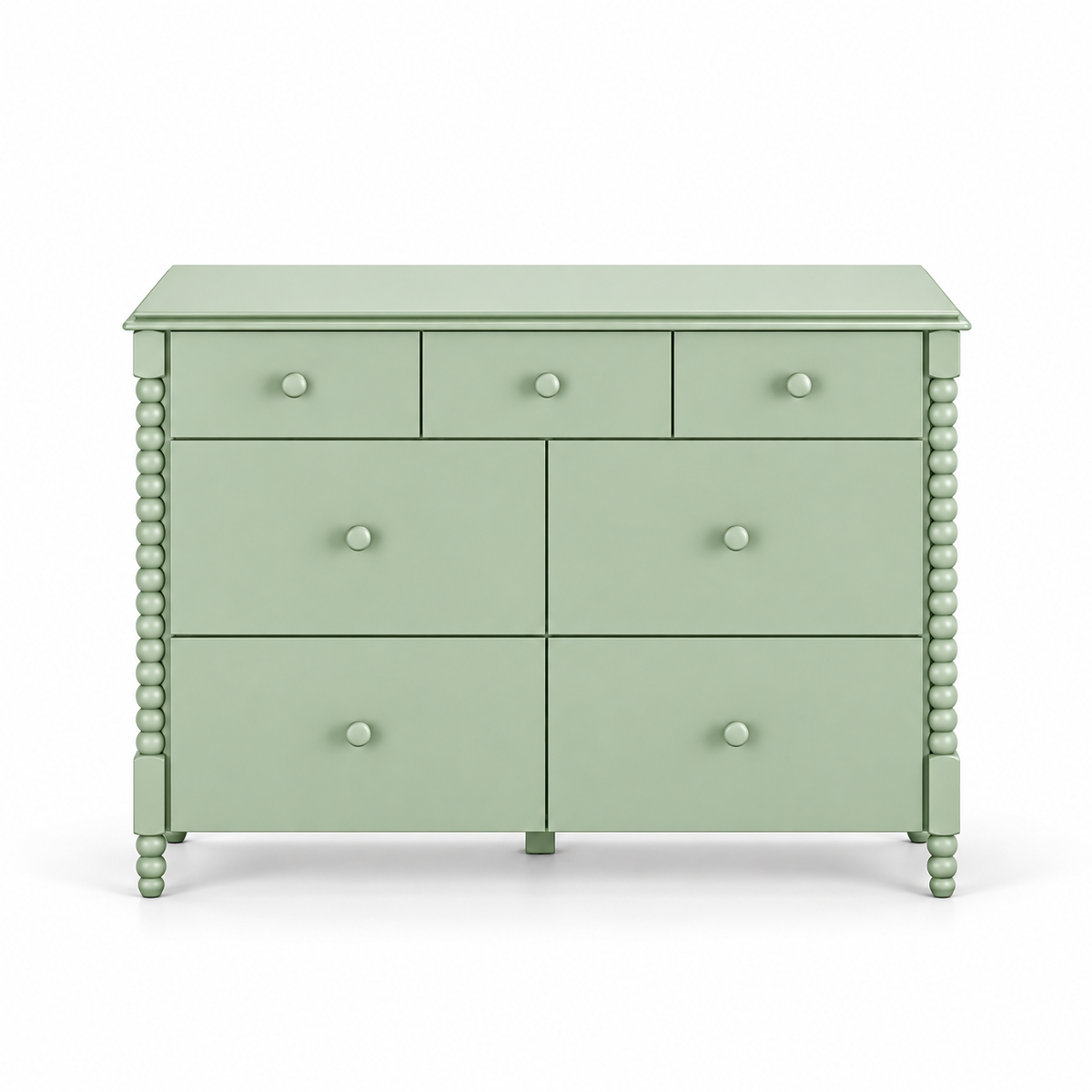 COMODA RITMO 7 GAVETAS 130CM - VERDE JARDIM