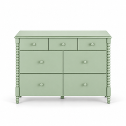 COMODA RITMO 7 GAVETAS 130CM - VERDE JARDIM