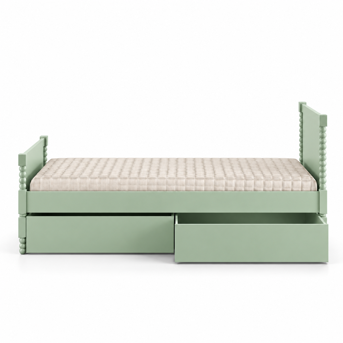 CAMA SOLTEIRO RITMO CABECEIRA ALTA - VERDE JARDIM