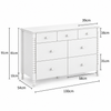COMODA RITMO 7 GAVETAS 130CM - BRANCO