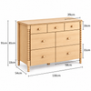 COMODA RITMO 7 GAVETAS 130CM - CARVALHO