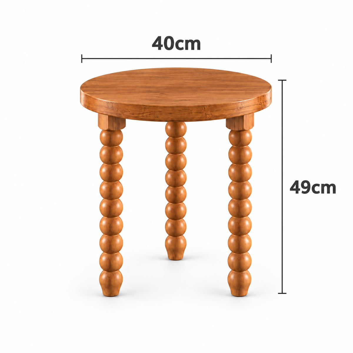 MESA LATERAL RITMO COM 3 PÉS - FREIJÓ