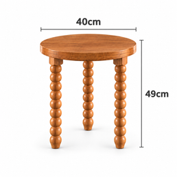 MESA LATERAL RITMO COM 3 PÉS - FREIJÓ