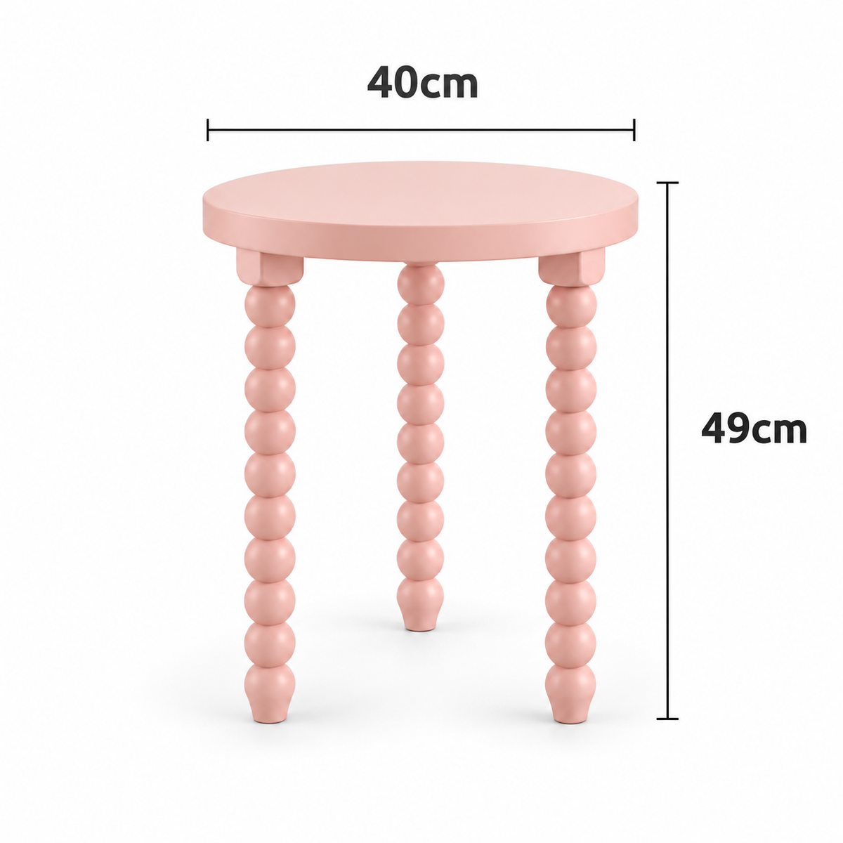 MESA LATERAL RITMO COM 3 PÉS - ROSÊ