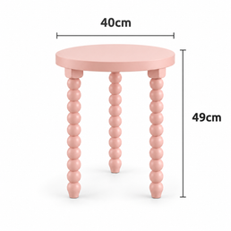 MESA LATERAL RITMO COM 3 PÉS - ROSÊ