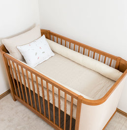 Kit 2 Rolos de Berço Xadrez - Bege1,30m