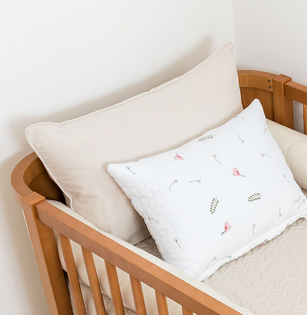 Capa de Almofada Xadrez - Bege 60x40cm