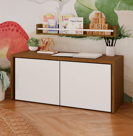 Mesa Infantil Up Freijó com Caixa Branca 