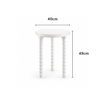 MESA LATERAL RITMO COM 3 PÉS - BRANCO