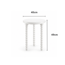 MESA LATERAL RITMO COM 3 PÉS - BRANCO