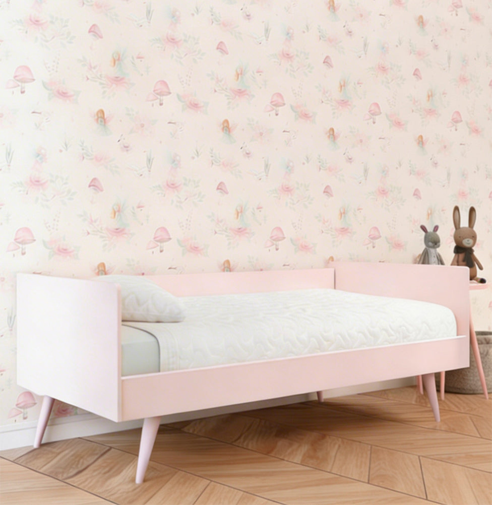 Cama Sofá Viena Rosa Claro