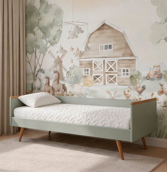 Cama Sofá Viena Verde Jardim e Mel