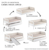Cama Sofá Haus Arco Com Palha 2 em 1 Montessoriana - Branco