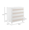 Cômoda Haus Nature com Palha e 4 Gavetas (90cm) - Branco