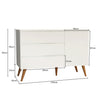Cômoda de Bebê Viena com Porta Branco com Pé Mel