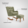 POLTRONA MAJU COM PUFF BALANÇO BOUCLE VERDE
