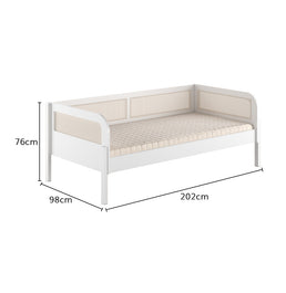 Cama Sofá Haus Arco Com Palha 2 em 1 Montessoriana - Branco