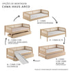 Cama Sofá Haus Arco Com Palha 2 em 1 Montessoriana - Carvalho