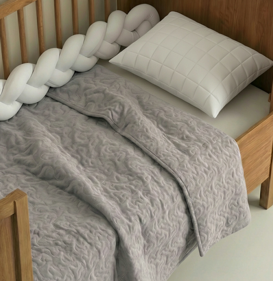 Colcha Para Berço Infinity - Cinza