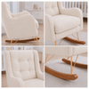 POLTRONA MAJU COM PUFF BALANÇO LINHO CREME